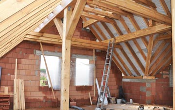 Over Langshaw attic trusses